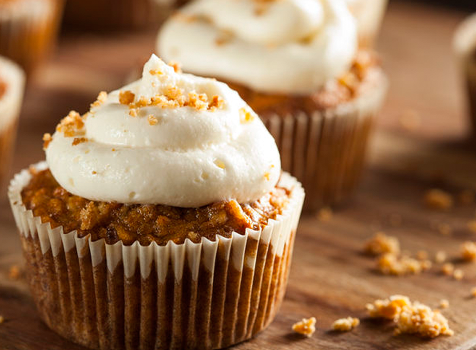 Gluten-Free Recipe Mini Carrot Cupcakes with Frosting by TheDessertAngel.com